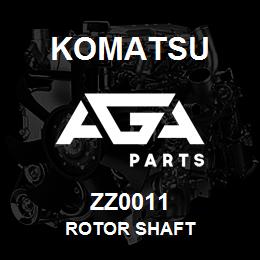 ZZ0011 Komatsu ROTOR SHAFT | AGA Parts
