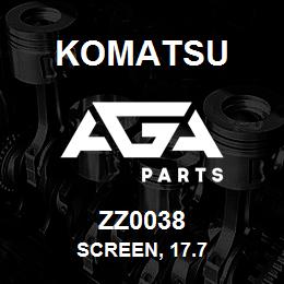 ZZ0038 Komatsu SCREEN, 17.7 | AGA Parts