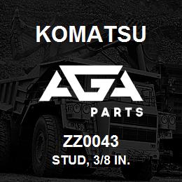 ZZ0043 Komatsu STUD, 3/8 IN. | AGA Parts