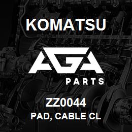 ZZ0044 Komatsu PAD, CABLE CL | AGA Parts