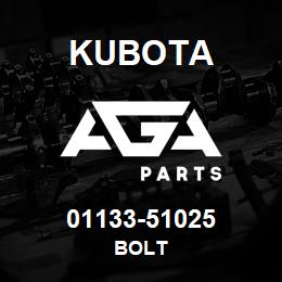 01133-51025 Kubota BOLT | AGA Parts