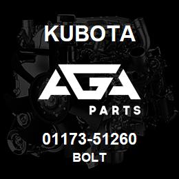 01173-51260 Kubota BOLT | AGA Parts
