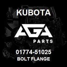 01774-51025 Kubota BOLT FLANGE | AGA Parts