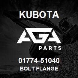 01774-51040 Kubota BOLT FLANGE | AGA Parts