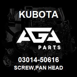 03014-50616 Kubota SCREW,PAN HEAD | AGA Parts