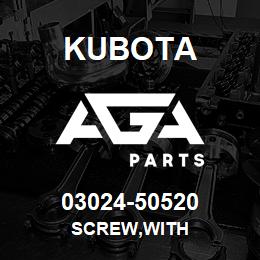 03024-50520 Kubota SCREW,WITH | AGA Parts
