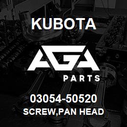 03054-50520 Kubota SCREW,PAN HEAD | AGA Parts