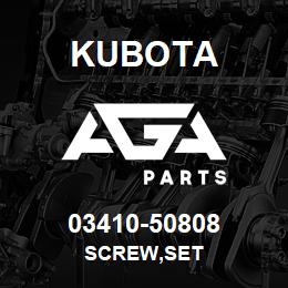 03410-50808 Kubota SCREW,SET | AGA Parts