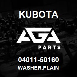 04011-50160 Kubota WASHER,PLAIN | AGA Parts