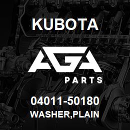 04011-50180 Kubota WASHER,PLAIN | AGA Parts