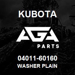 04011-60160 Kubota WASHER PLAIN | AGA Parts