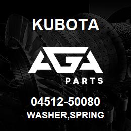 04512-50080 Kubota WASHER,SPRING | AGA Parts