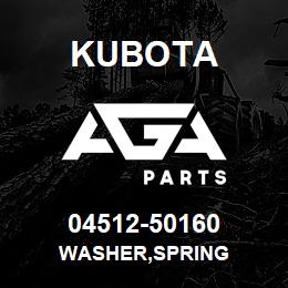 04512-50160 Kubota WASHER,SPRING | AGA Parts