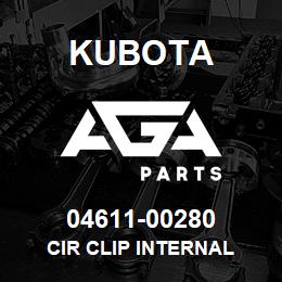 04611-00280 Kubota CIR CLIP INTERNAL | AGA Parts