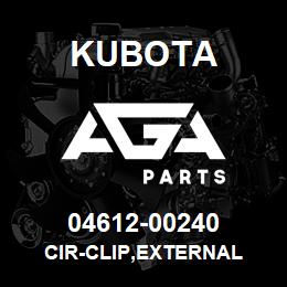 04612-00240 Kubota CIR-CLIP,EXTERNAL | AGA Parts