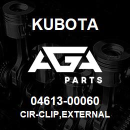 04613-00060 Kubota CIR-CLIP,EXTERNAL | AGA Parts