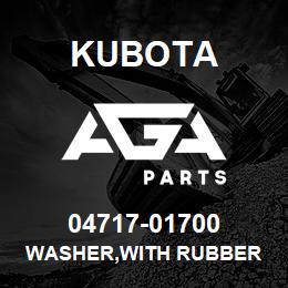 04717-01700 Kubota WASHER,WITH RUBBER | AGA Parts