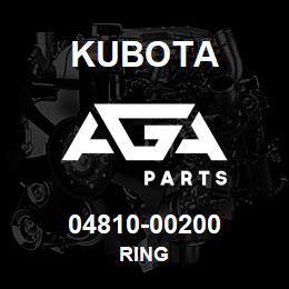 04810-00200 Kubota RING | AGA Parts