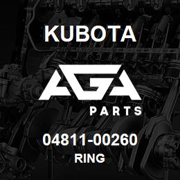 04811-00260 Kubota RING | AGA Parts