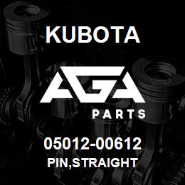 05012-00612 Kubota PIN,STRAIGHT | AGA Parts