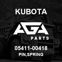 05411-00418 Kubota PIN,SPRING | AGA Parts