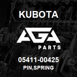 05411-00425 Kubota PIN,SPRING | AGA Parts