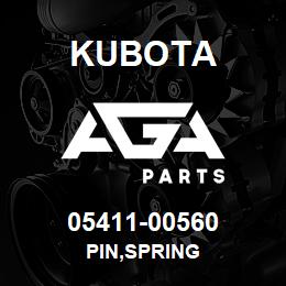 05411-00560 Kubota PIN,SPRING | AGA Parts