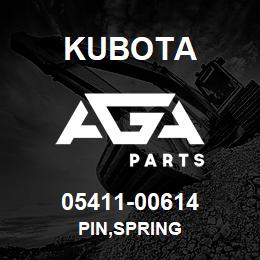 05411-00614 Kubota PIN,SPRING | AGA Parts