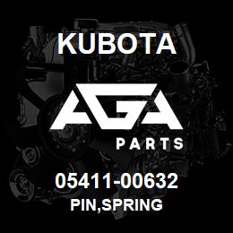 05411-00632 Kubota PIN,SPRING | AGA Parts