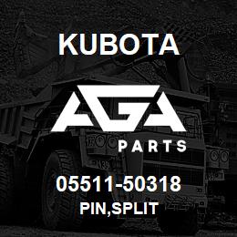 05511-50318 Kubota PIN,SPLIT | AGA Parts
