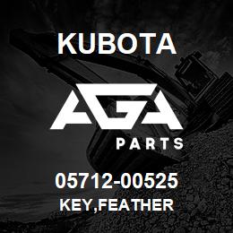 05712-00525 Kubota KEY,FEATHER | AGA Parts