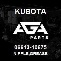 06613-10675 Kubota NIPPLE,GREASE | AGA Parts