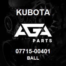 07715-00401 Kubota BALL | AGA Parts