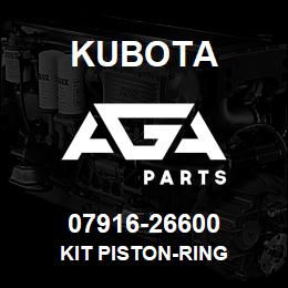 07916-26600 Kubota KIT PISTON-RING | AGA Parts