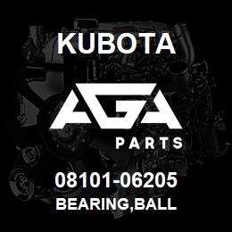 08101-06205 Kubota BEARING,BALL | AGA Parts
