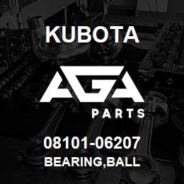 08101-06207 Kubota BEARING,BALL | AGA Parts