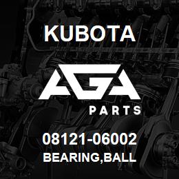 08121-06002 Kubota BEARING,BALL | AGA Parts