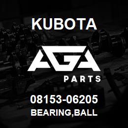 08153-06205 Kubota BEARING,BALL | AGA Parts