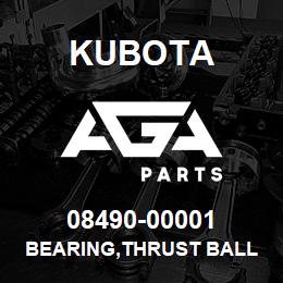 08490-00001 Kubota BEARING,THRUST BALL | AGA Parts