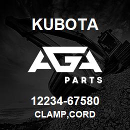 12234-67580 Kubota CLAMP,CORD | AGA Parts