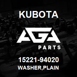 15221-94020 Kubota WASHER,PLAIN | AGA Parts