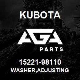 15221-98110 Kubota WASHER,ADJUSTING | AGA Parts