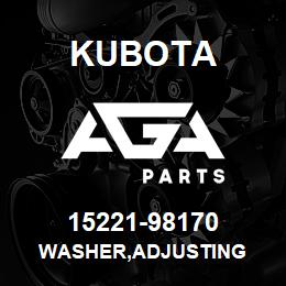 15221-98170 Kubota WASHER,ADJUSTING | AGA Parts