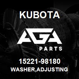 15221-98180 Kubota WASHER,ADJUSTING | AGA Parts