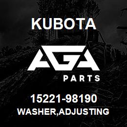 15221-98190 Kubota WASHER,ADJUSTING | AGA Parts