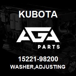 15221-98200 Kubota WASHER,ADJUSTING | AGA Parts