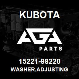 15221-98220 Kubota WASHER,ADJUSTING | AGA Parts