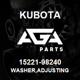 15221-98240 Kubota WASHER,ADJUSTING | AGA Parts