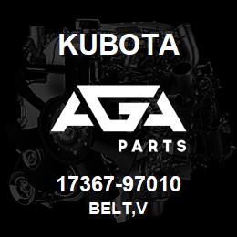 17367-97010 Kubota BELT,V | AGA Parts
