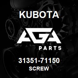 31351-71150 Kubota SCREW | AGA Parts